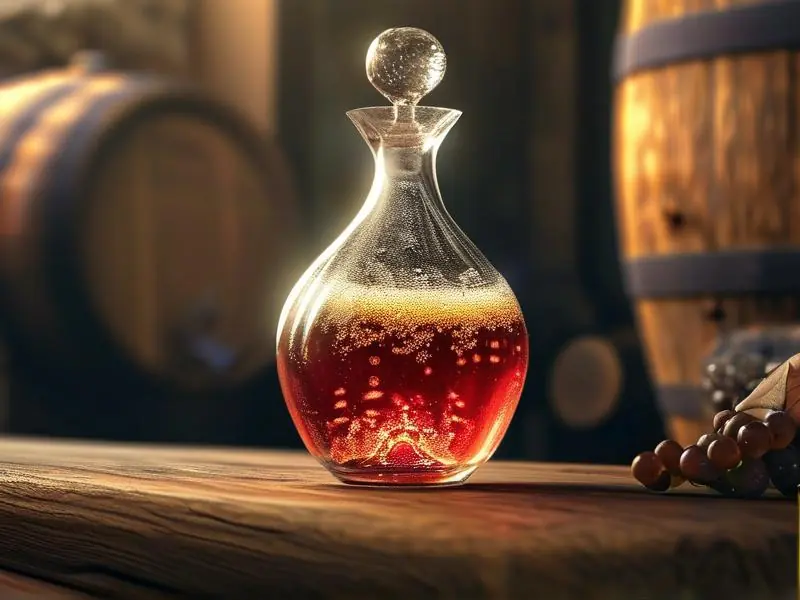 正在发酵中的自制葡萄酒特写