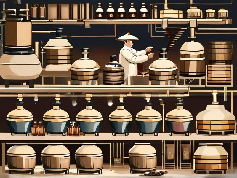 白酒传统酿造工艺流程示意图