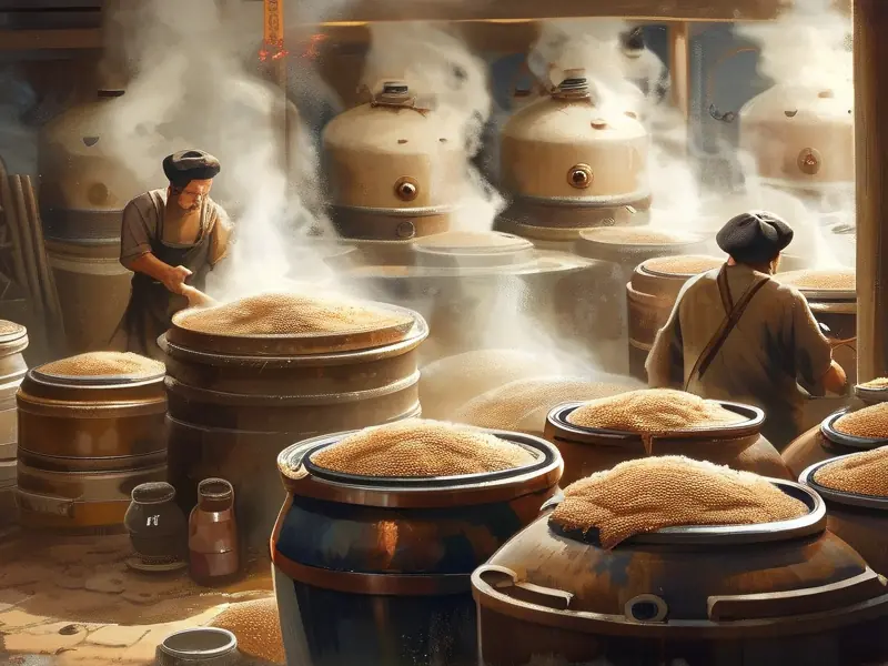 白酒酿造过程中的粮食蒸煮环节