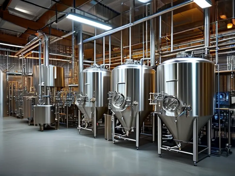 现代化不锈钢酿酒机械设备展示