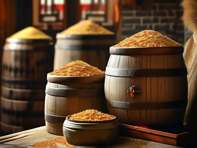 传统纯粮酿造的酒工艺展示