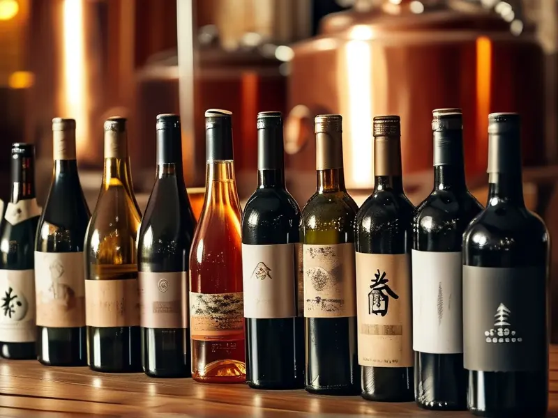 多种纯粮酿造酒产品展示