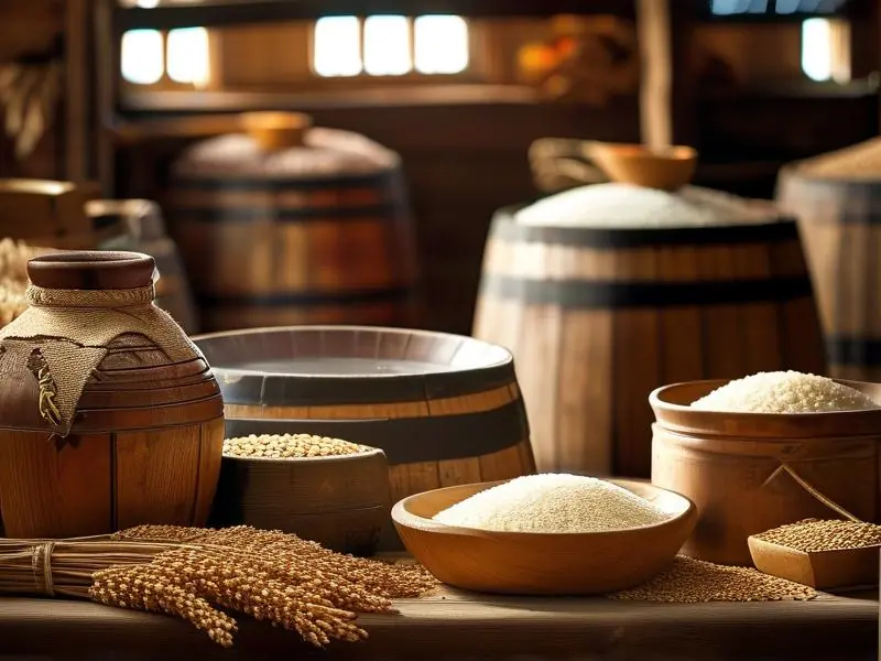 酿酒师检查纯粮食酒发酵过程