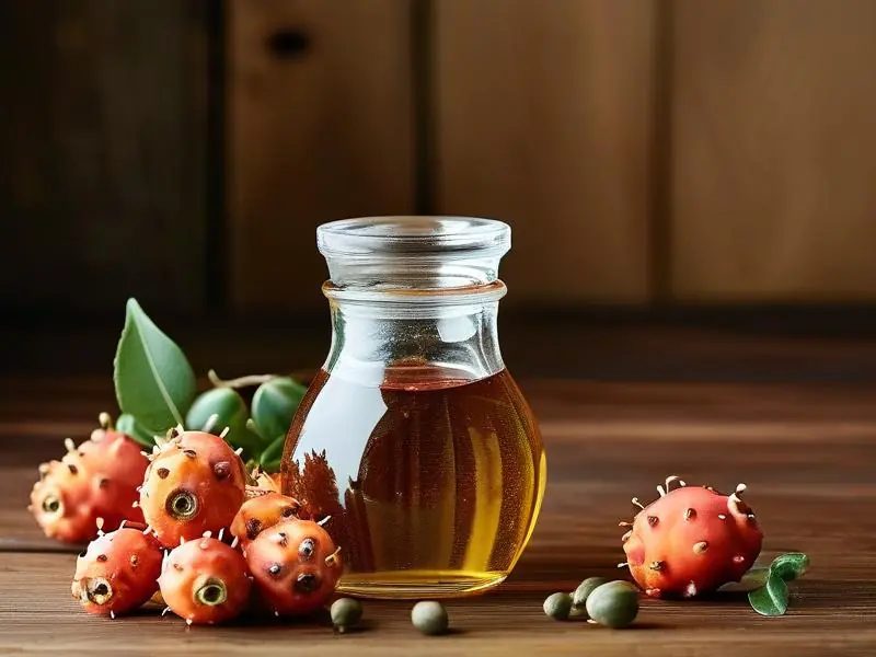 新鲜刺梨与自制刺梨酒对比展示