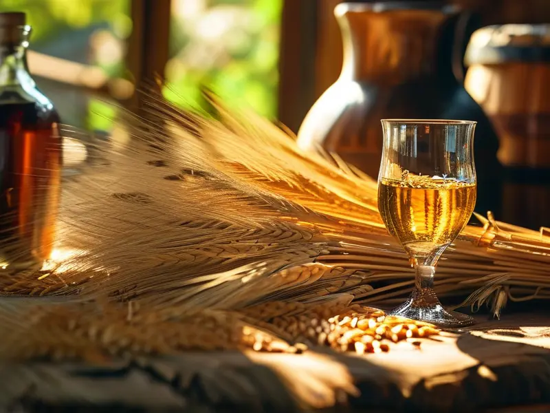 金黄大麦与大麦酒展示图