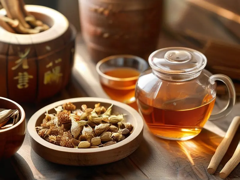 传统风湿药酒酿制材料与器具展示