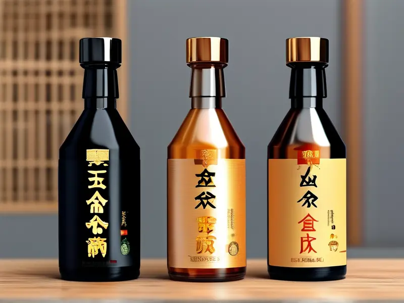 勾兑酒与粮食酒对比图：展示两种酒的外观、成分和制作工艺差异