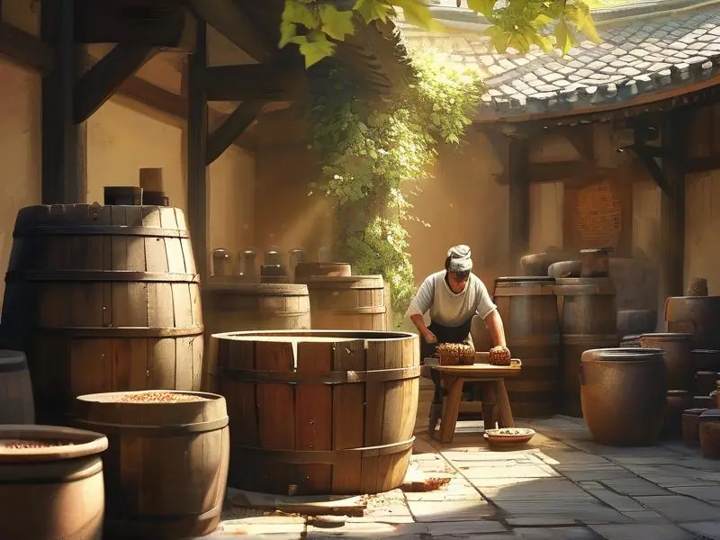 古代酿酒工艺现场展示