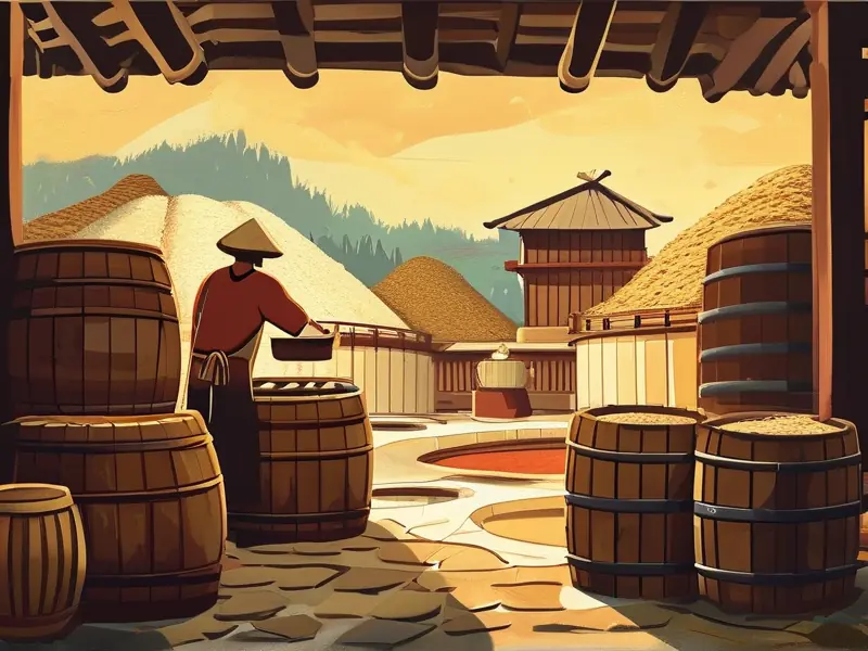 传统固态酿造工艺现场展示
