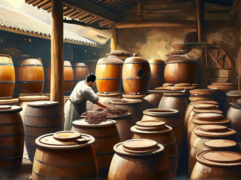 传统黄酒酿造工艺实景展示