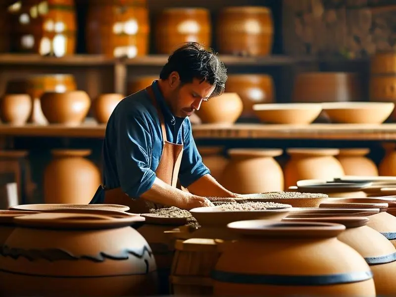 传统黄酒酿制过程展示