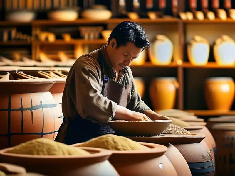 传统黄酒酿造过程实拍