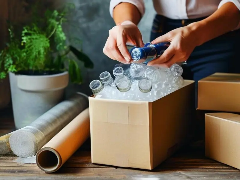 安全包装酒类产品准备邮寄的过程