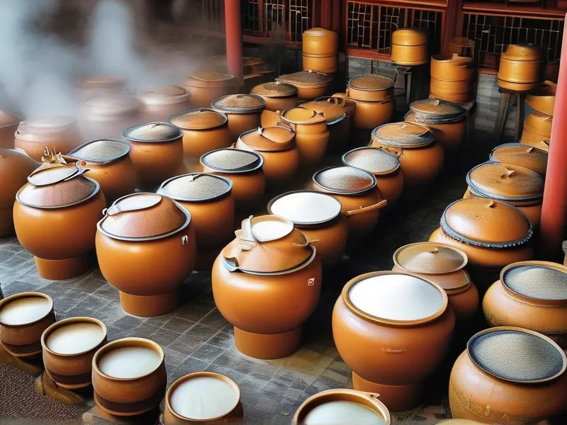 传统酱香白酒酿造工艺现场