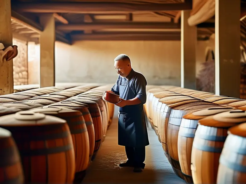 酱香纯粮酿造定制酒的发酵过程