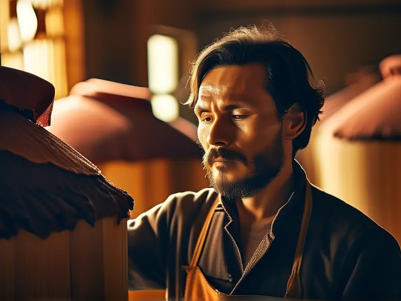 酿酒师检查酱香型白酒发酵过程