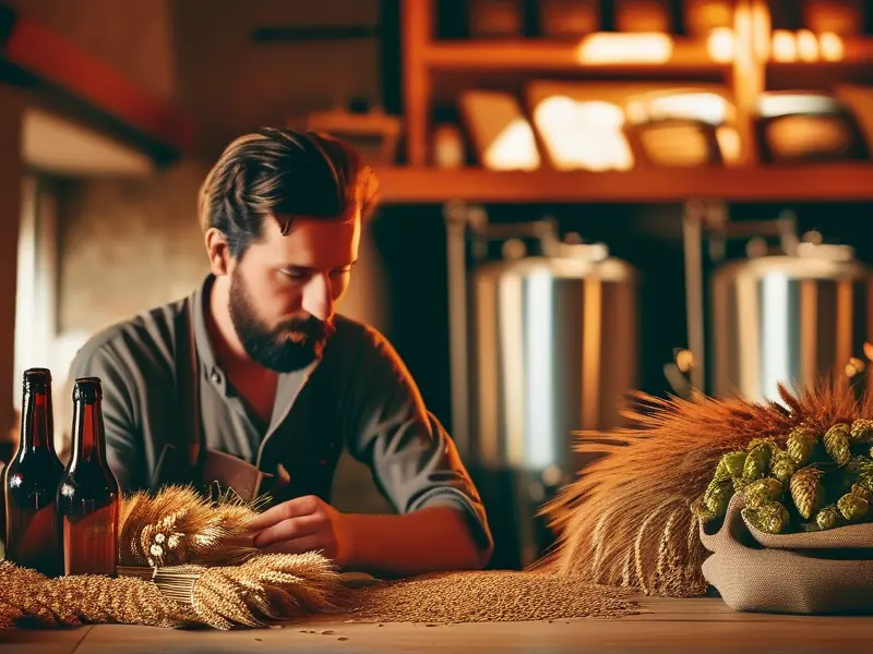 专业酿酒师操作精酿啤酒发酵过程实拍