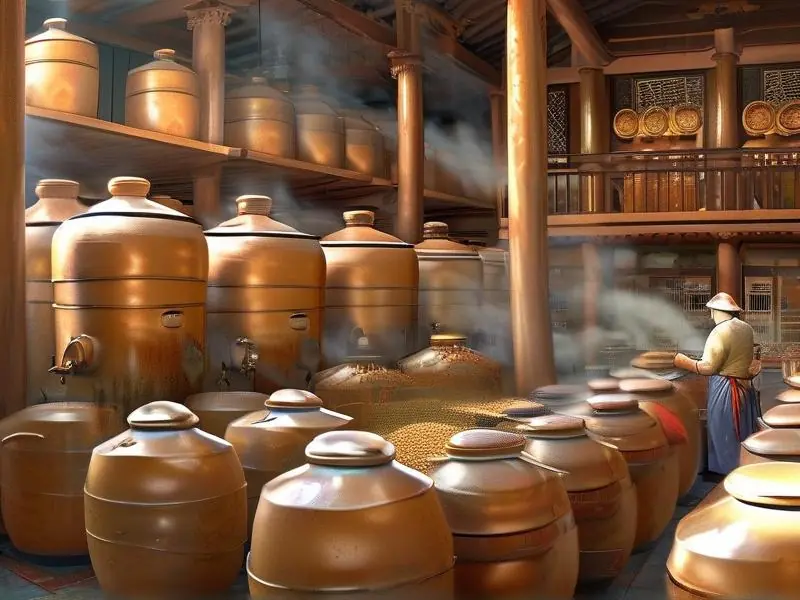 传统纯粮食白酒酿造过程展示