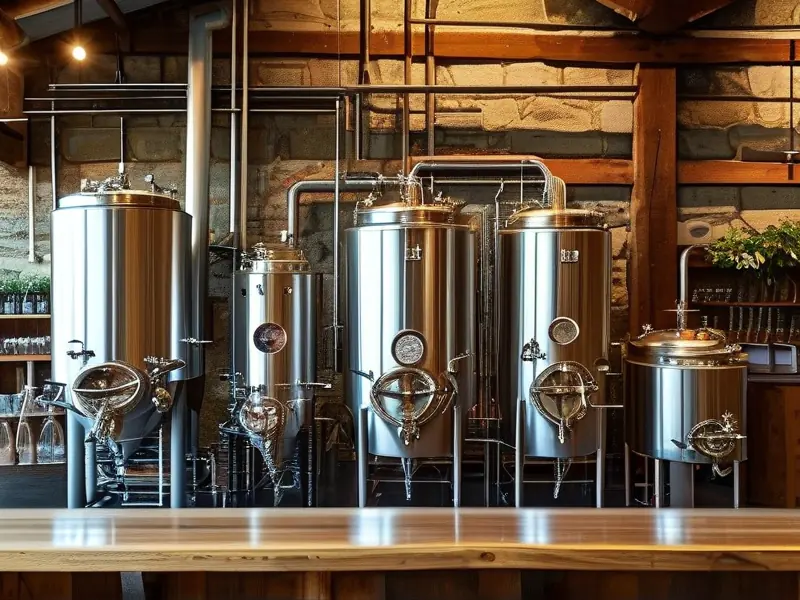 传统与现代酿酒工艺与设备对比图