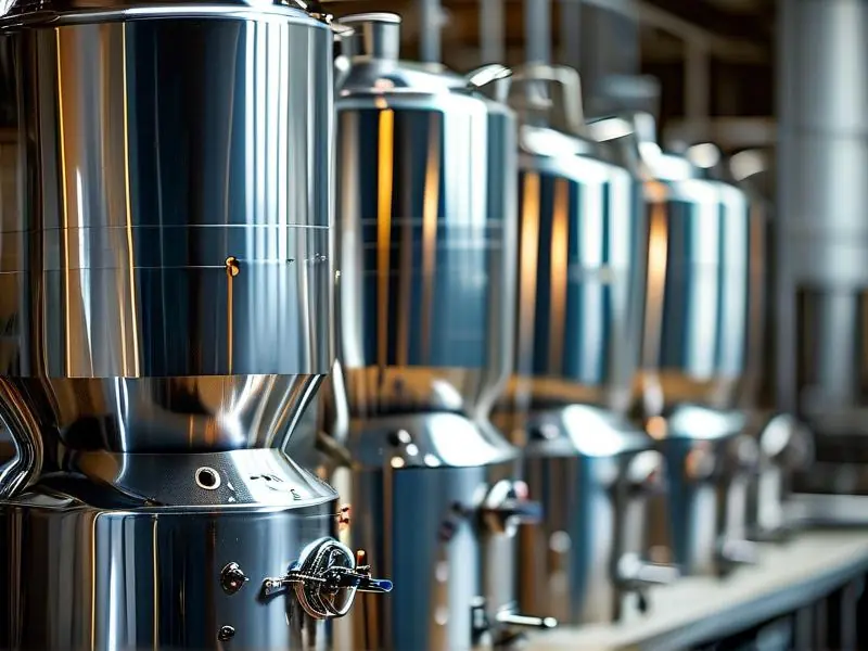 多种型号酿酒设备展示图