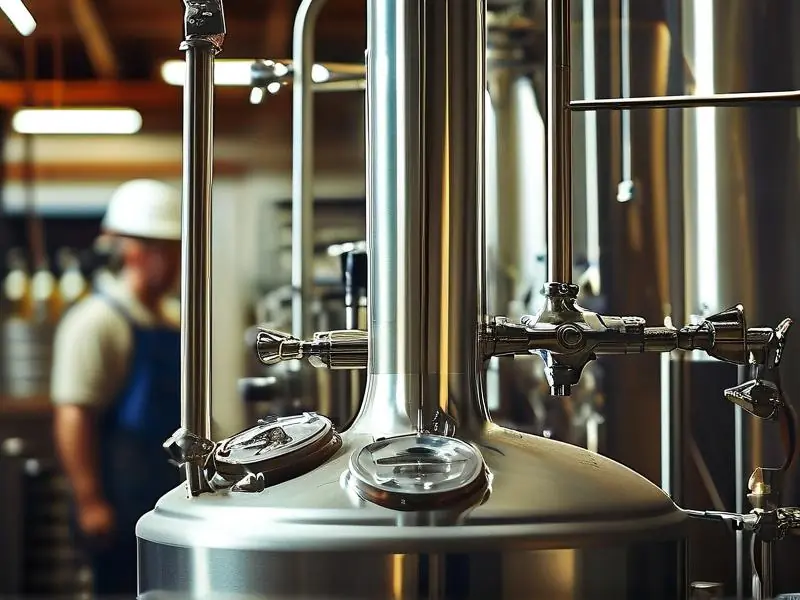 酿酒设备安装现场