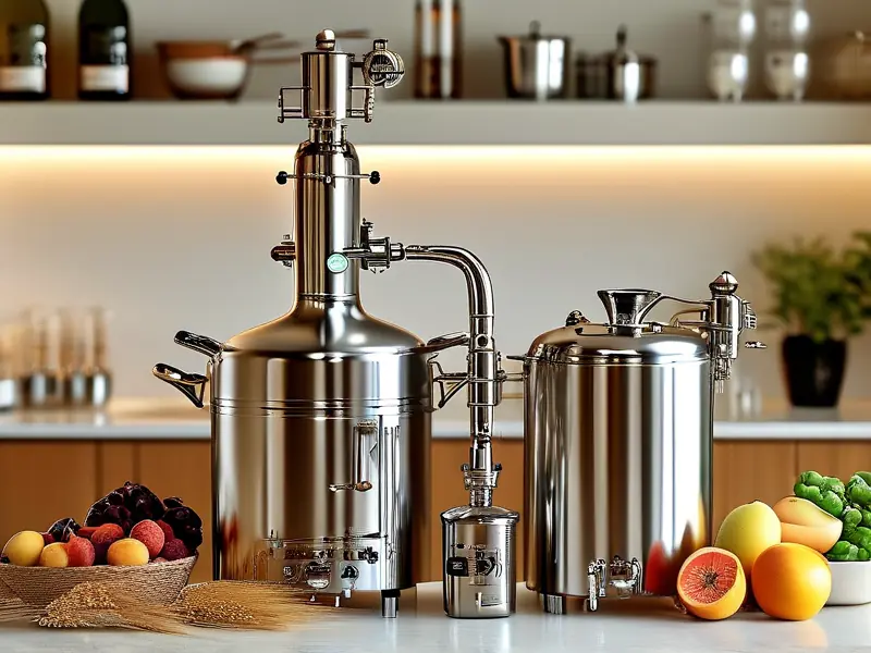 家用整套酿酒设备实景展示图