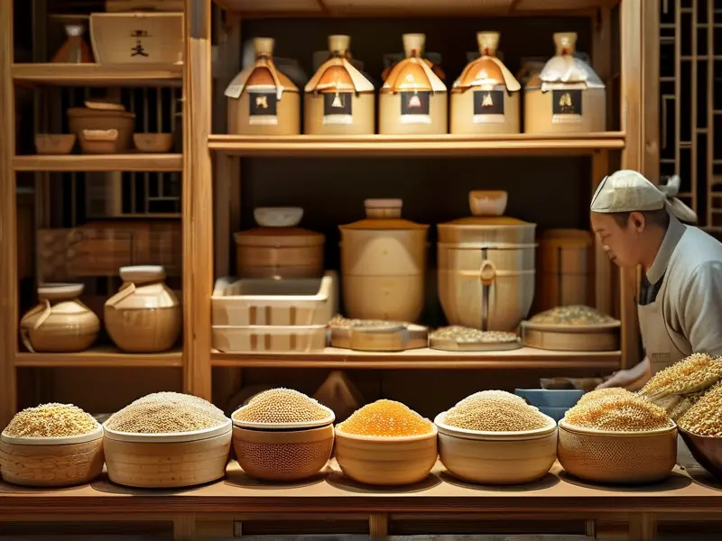 传统白酒酿造原料展示