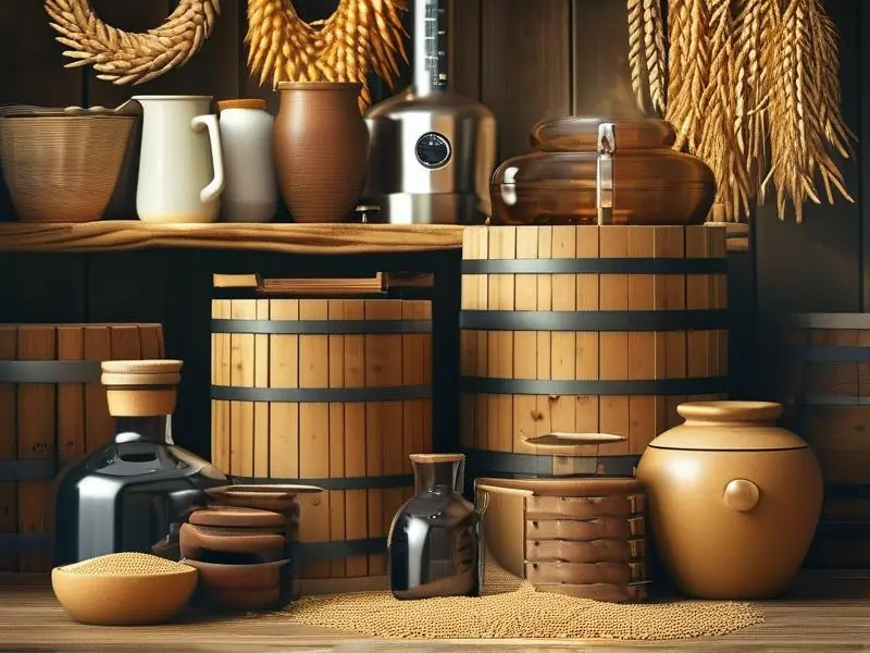 农村自制酿酒设备实景照片