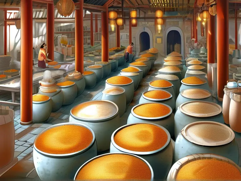 中国传统酿酒工艺展示：清香酒、浓香酒和酱香酒的酿造过程