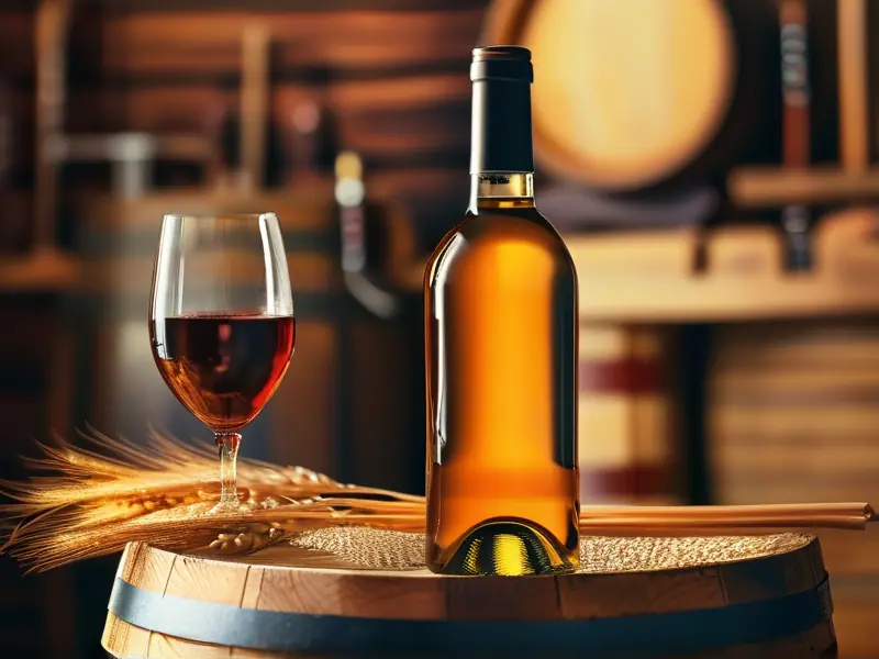 传统酿酒与工业化配制酒实物对比图