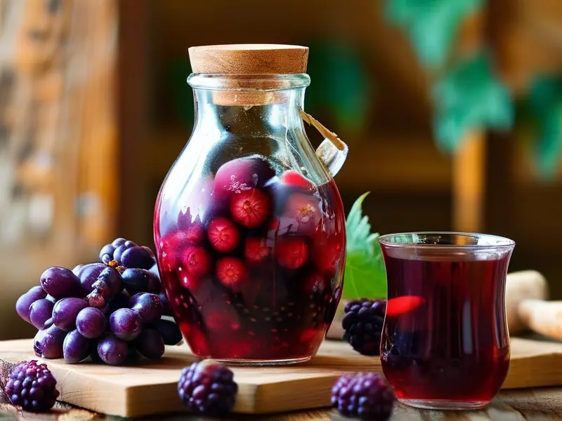 自制桑葚酒成品展示