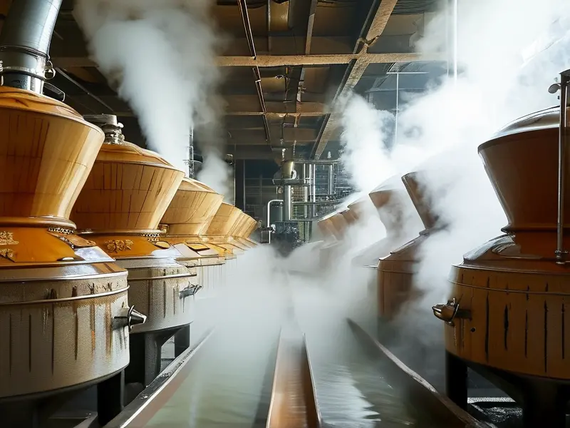 洋河酒厂酿酒车间内景展示传统酿酒工艺