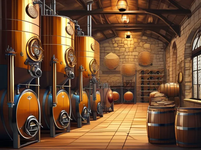 洋酒酿造过程图解：发酵、蒸馏与陈酿