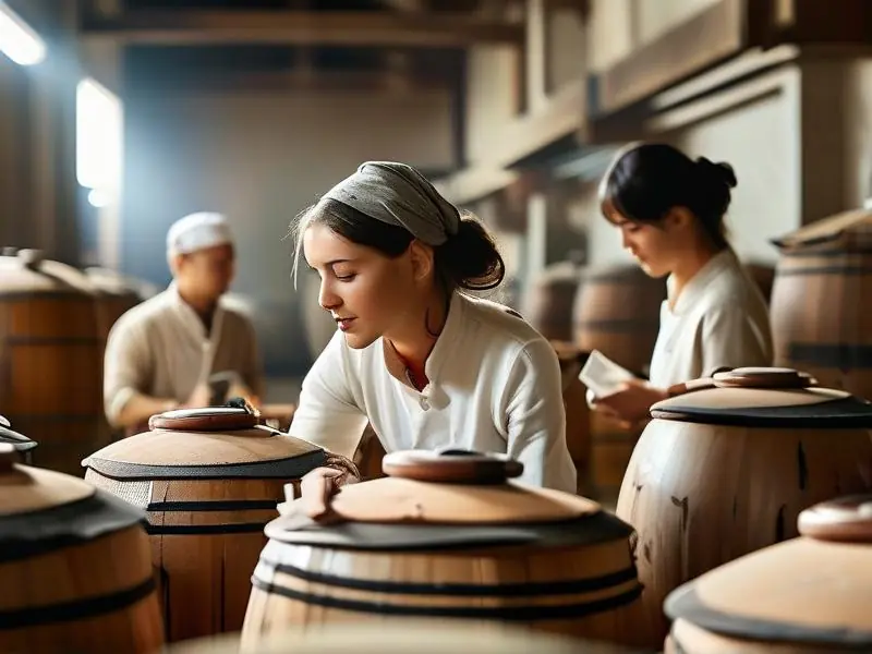 学员学习白酒酿造技术