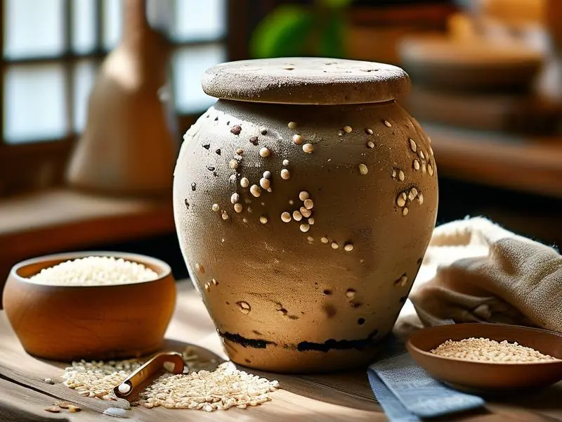 家庭自酿米酒发酵过程实拍图