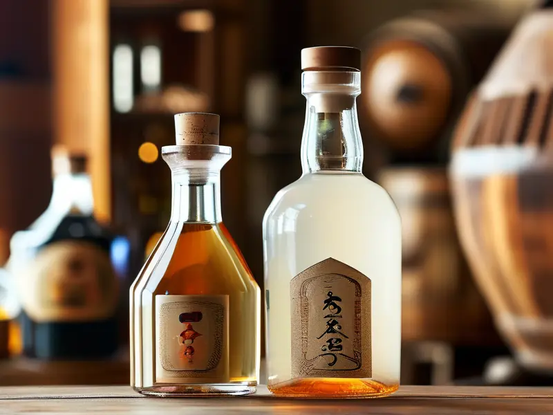 勾兑酒与酿造酒对比图