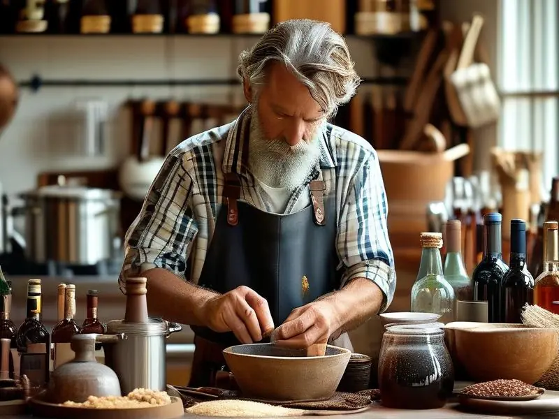 家庭酿酒师操作酿酒设备