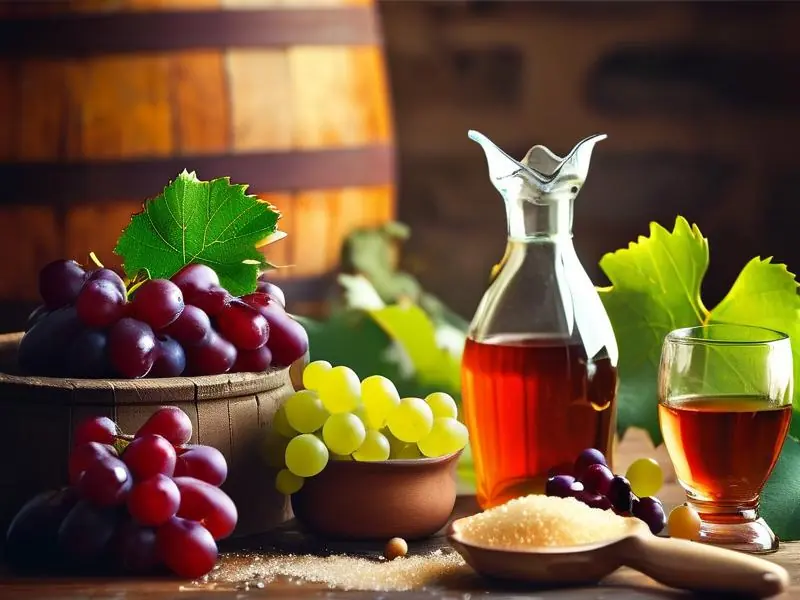 家庭自酿葡萄酒的材料和工具展示