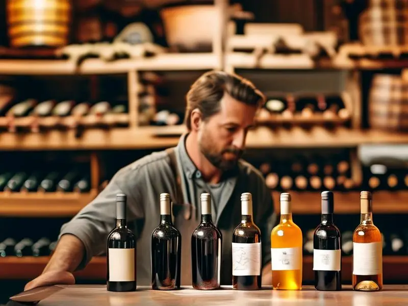 家庭酿酒师检查自酿酒液