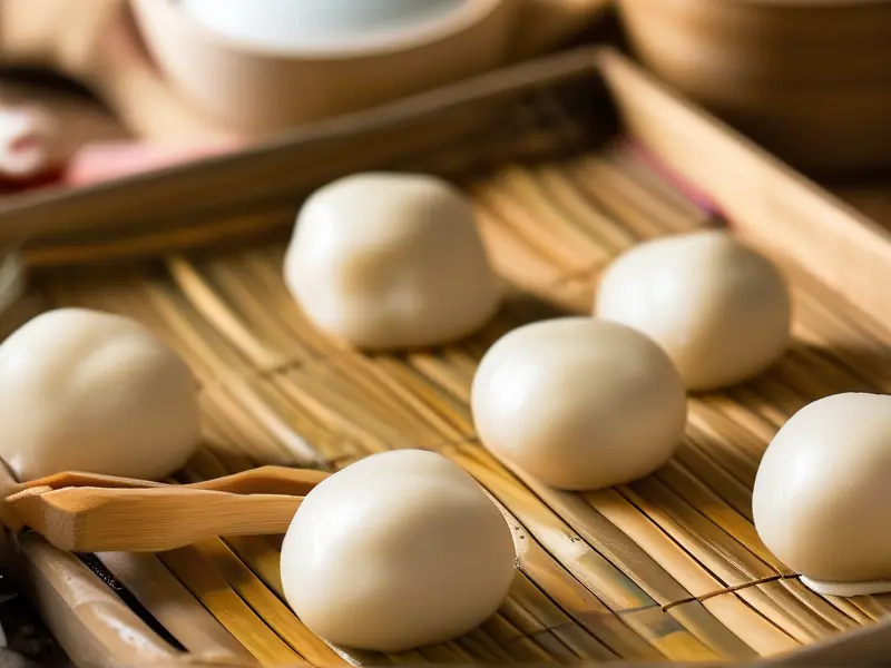 自制酒曲成品展示及传统酿酒工具