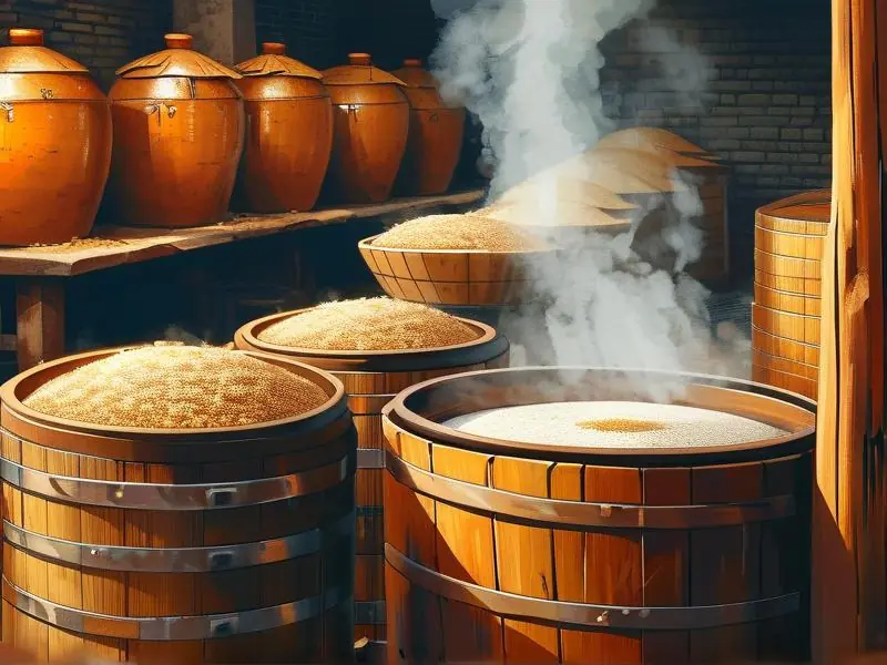传统高粱酿酒工艺中的蒸粮环节