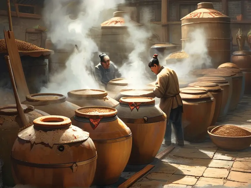 传统固态法白酒酿造过程实拍