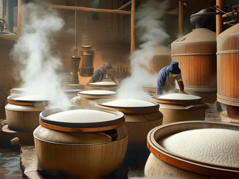 传统白酒酿造工序实景展示