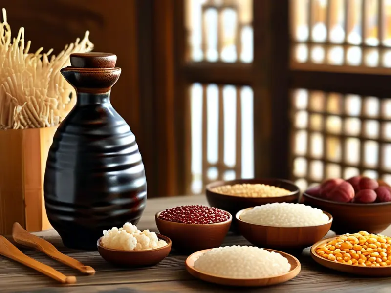 白酒酿造常用粮食展示：高粱、大米、玉米等原料