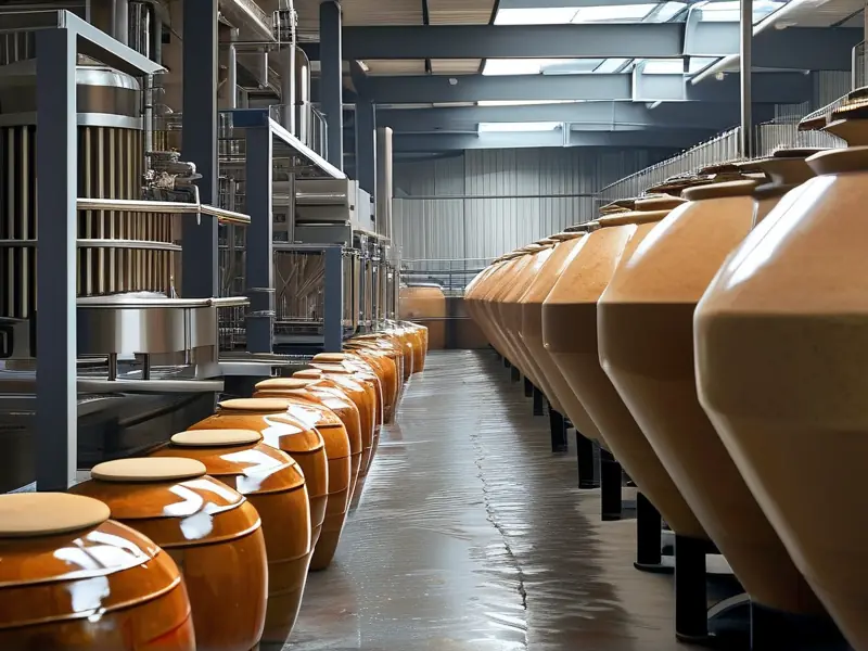 固态法与液态法白酒酿造工艺对比示意图