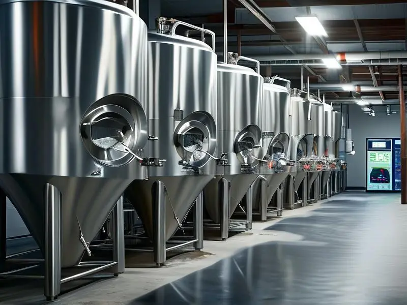 现代化白酒酿造车间生产实景图
