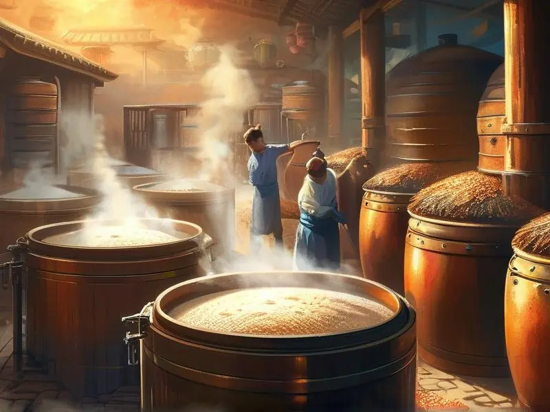 传统固态法白酒酿造过程实拍