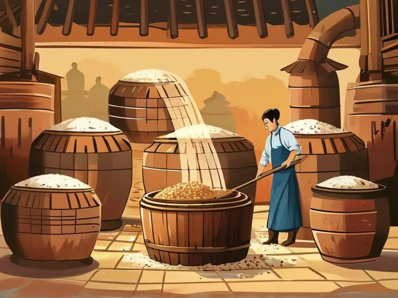 传统白酒酿造工艺流程实景展示