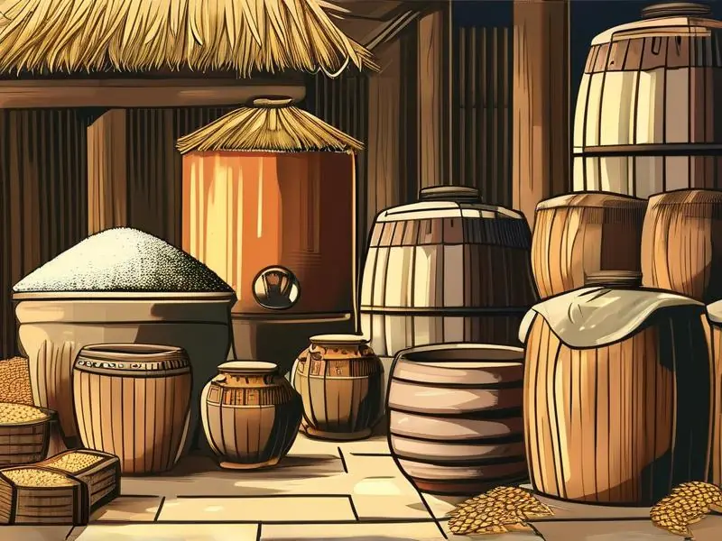 古代商周时期白酒酿造场景示意图