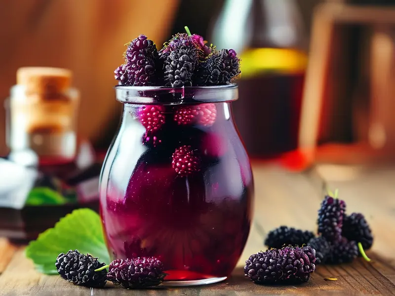 自制白酒泡桑葚酒原料准备过程